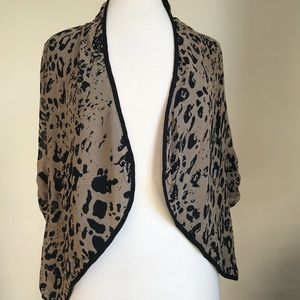 Poetry leopard drape jacket. Size Small